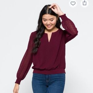 Les Serein Dot Clip Blouse NWT Size XL